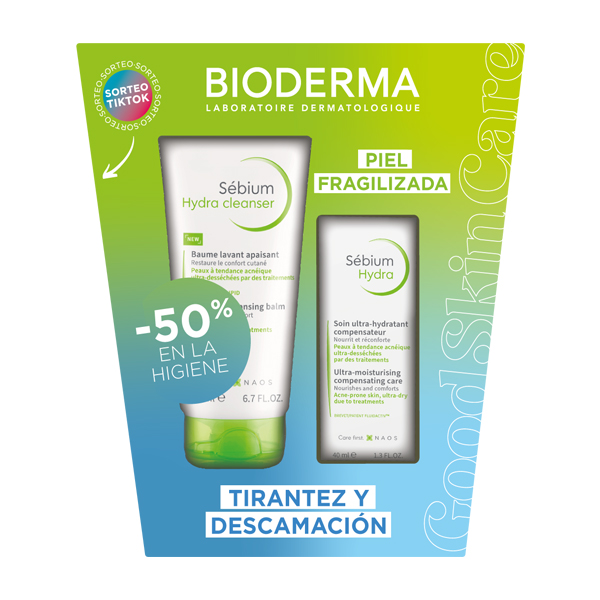 BIODERMA PACK TIRANTEZ Y DESCAMACIÓN (SEBIUM HYDRO CLEANSER 200ML +SEBIUM HYDRA 40ML)