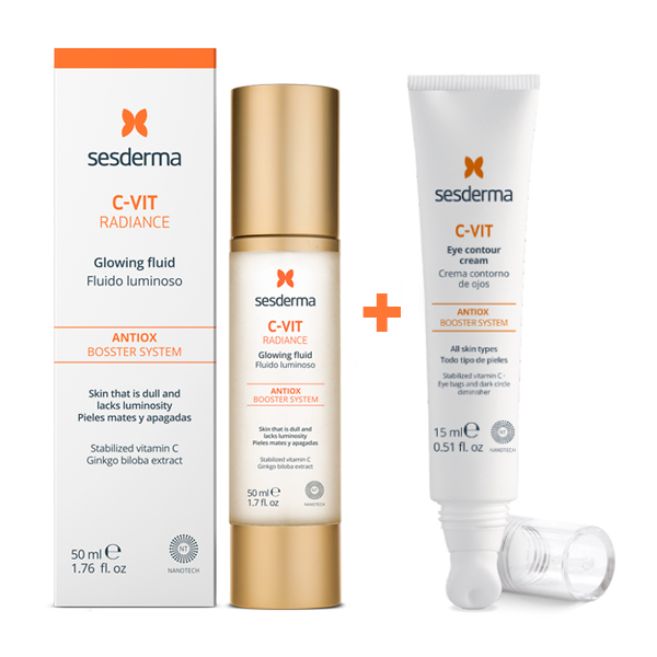 SESDERMA PACK VITAMINA C-VIT FLUIDO LUMINOSO (50ML) + C-VIT CONTORNO DE OJOS (15ML)