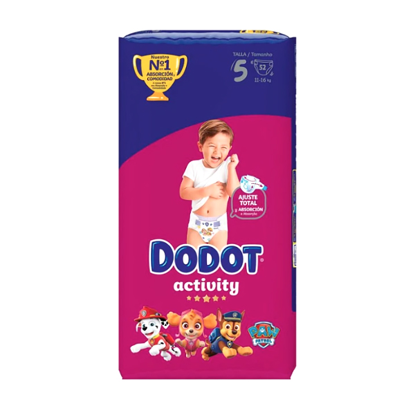 DODOT PAÑAL ACTIVITY T.5 11-16kg JUMBO PACK (52 PAÑALES)	