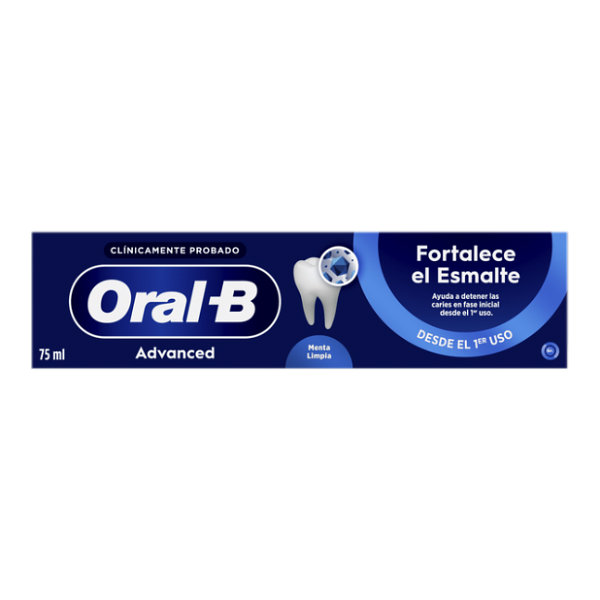 ORAL-B PASTA DENTAL ADVANCED FORTALECE ESMALTE SABOR MENTA (75ML)