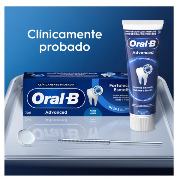 ORAL-B PASTA DENTAL ADVANCED FORTALECE ESMALTE SABOR MENTA (75ML)