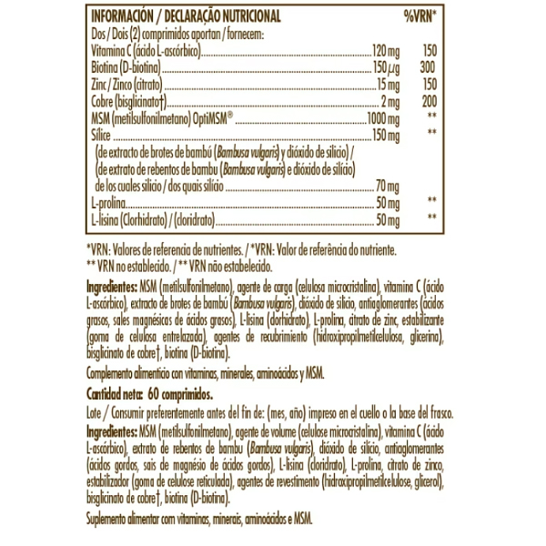 SOLGAR PELO PIEL UÑAS CON BIOTINA (60 VEG.COMPRIMIDOS)