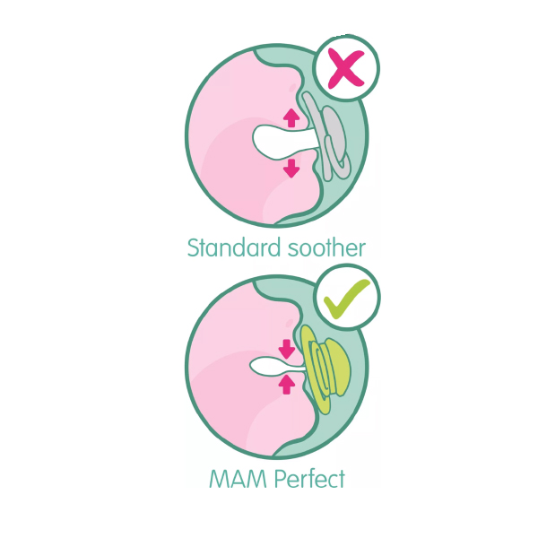 MAM BABY PERFECT CHUPETE SILICONA DIENTES PERFECTOS +6M (1 UNIDAD)
