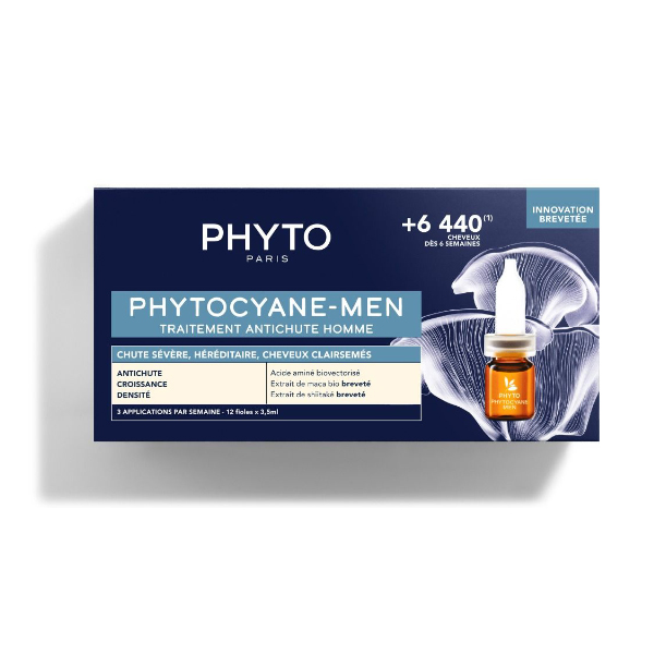 PHYTO PHYTOCYANE HOMBRE TRATAMIENTO PROGRESIVO (12 AMPOLLAS)
