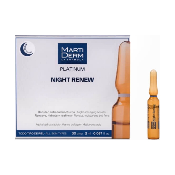 MARTIDERM PLATINUM NIGHT RENEW BOOSTER (30 ampollas)