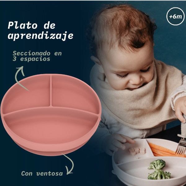 SUAVINEX PLATO CON DIVISION SILICONA COLORES