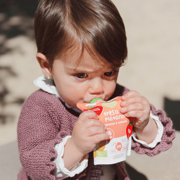 SMILEAT POUCH FRESA Y PLATANO 100% ECO (100G)