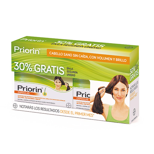 seguridad Precursor Precioso Comprar BAYER Priorin® PACK Densidad y Fortaleza Cabello (60caps+ 60caps) a precio online seguridad Precursor Precioso Comprar BAYER Priorin® PACK Densidad y Fortaleza Cabello (60caps+ 60caps) a precio online