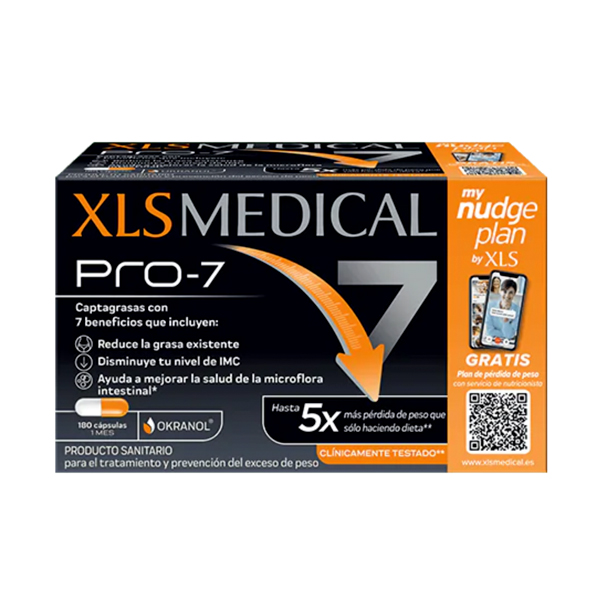 XLS MEDICAL PRO-7 CÁPSULAS (180 COMPRIMIDOS) + APP MY NUGDE PLAN GRATIS