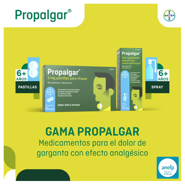 BAYER - MEDICAMENTOS PROPALGAR 3MG 24 PASTILLAS PARA CHUPAR (SABOR MIEL Y NARANJA)