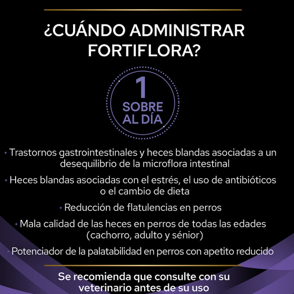 PRO PLAN VET PRO PLAN VETERINARY FORTIFLORA PROBIOTICO PERROS (30 SOBRES x 1G)