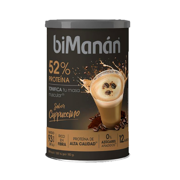 BIMANAN PROTEINA BATIDO CAPPUCCINO 360G (12 BATIDOS)