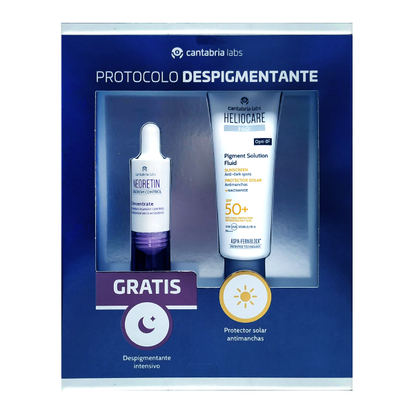CANTABRIA LABS PROTOCOLO DESPIGMENTANTE HELIOCARE 360º PIGMENT SOLUTION FLUIDO (50ML) + NEORETIN CONCENTRATE INTENSIVO