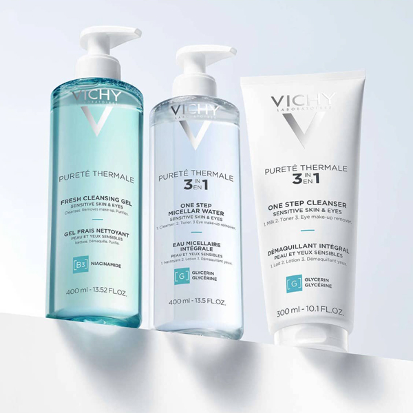 VICHY PURETÉ THERMALE AGUA MICELAR MINERAL PIELES SENSIBLES (400ML)