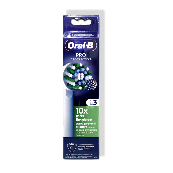 ORAL-B RECAMBIO CEPILLO ELECTRICO PRO CROSS ACTION (3 RECAMBIOS)