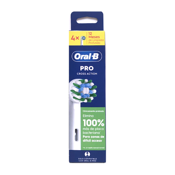 ORAL-B RECAMBIO CEPILLO ELECTRICO PRO CROSS ACTION (4 RECAMBIOS)	