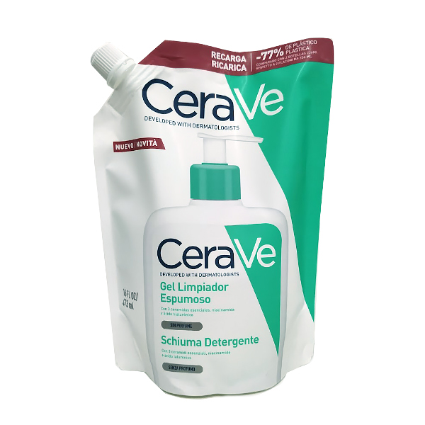 CERAVE RECARGA LIMPIADOR ESPUMOSO GEL REFILL (473ML)