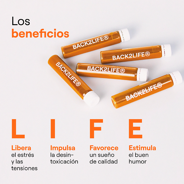 BACK2LIFE RECOVERY SHOT ANTI RESACA BEBIBLE (1 VIAL X 25ML)