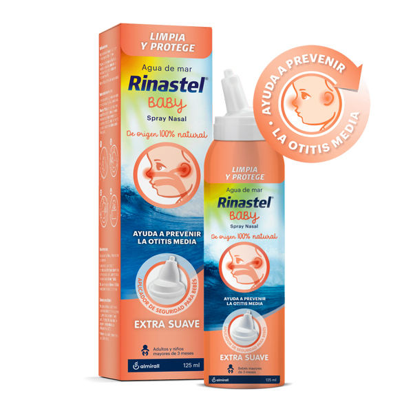 ALMIRALL RINASTEL® BABY SPRAY NASAL EXTRA SUAVE 100% natural +3Meses (125ml)