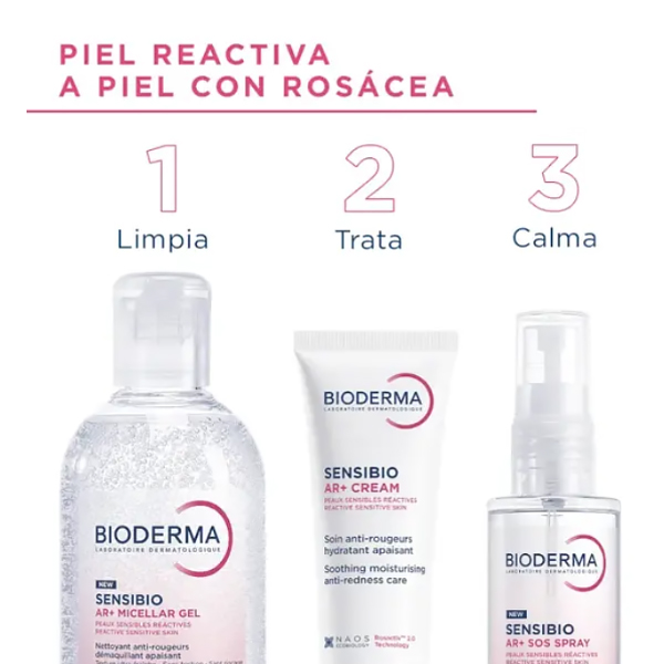 BIODERMA SENSIBIO AR+ GEL MICELAR PIEL REACTIVA (250ML)