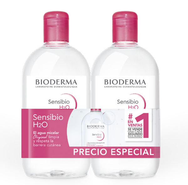 BIODERMA PACK SENSIBIO H2O AGUA MICELAR (2 UNIDADES x 500ml) 