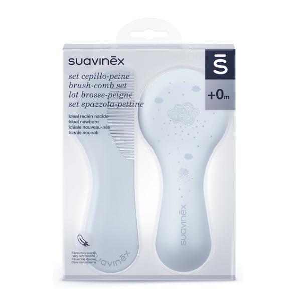 SUAVINEX SET PEINE Y CEPILLO +0M AZUL-VERDE ( 2 UNIDADES)