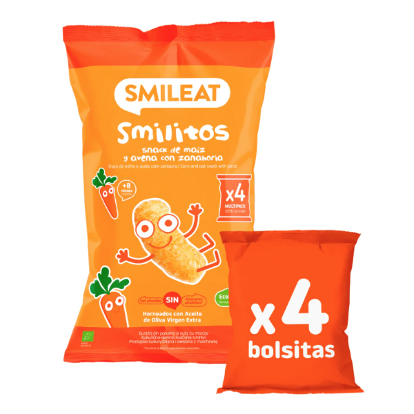 SMILEAT SMILITOS SNACK AVENA ZANAHORIA MULTIPACK