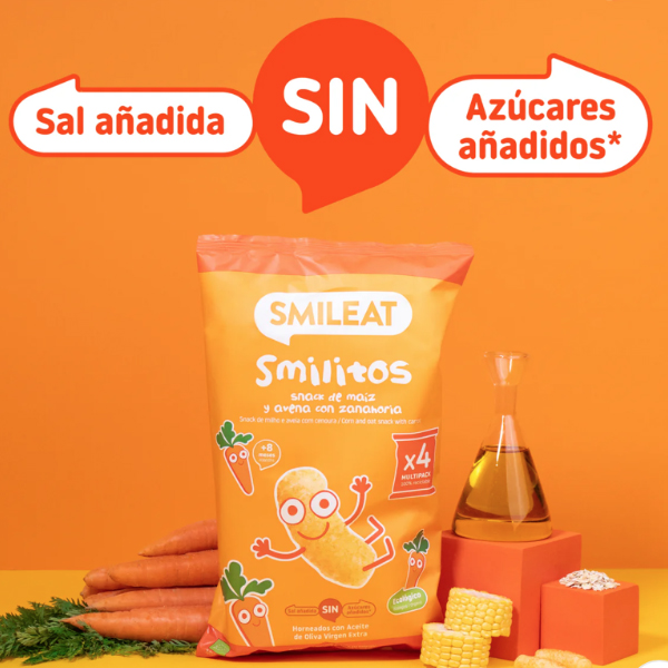 SMILEAT SMILITOS SNACK AVENA ZANAHORIA MULTIPACK