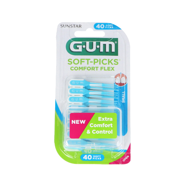 GUM SOFT PICKS COMFORT FLEX SMALL (40 UNIDADES)