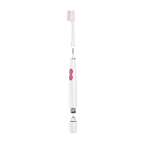 GUM SONIC SENSITIVE CEPILLO PILAS SUAVE ROSA