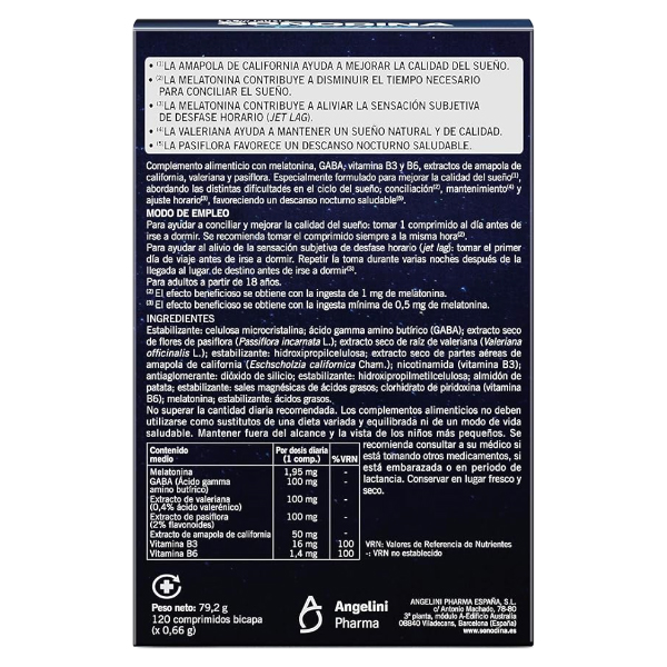 ANGELINI SOÑODINA ADVANCED MELATONINA 1,95MG (30 COMP.BICAPA)