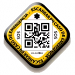 STIKER Qr SOS EMERGENCIA CASCOS