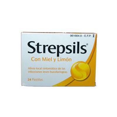 STREPSILS PASTILLAS SABOR MIEL Y LIMON (24 pastillas)