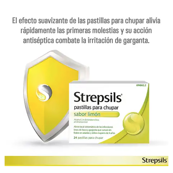 RECKITT BENCKINSER STREPSILS PASTILLAS SABOR LIMÓN (24 pastillas)