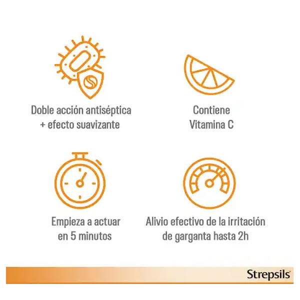 RECKITT BENCKINSER STREPSILS PASTILLAS SABOR LIMÓN (24 pastillas)