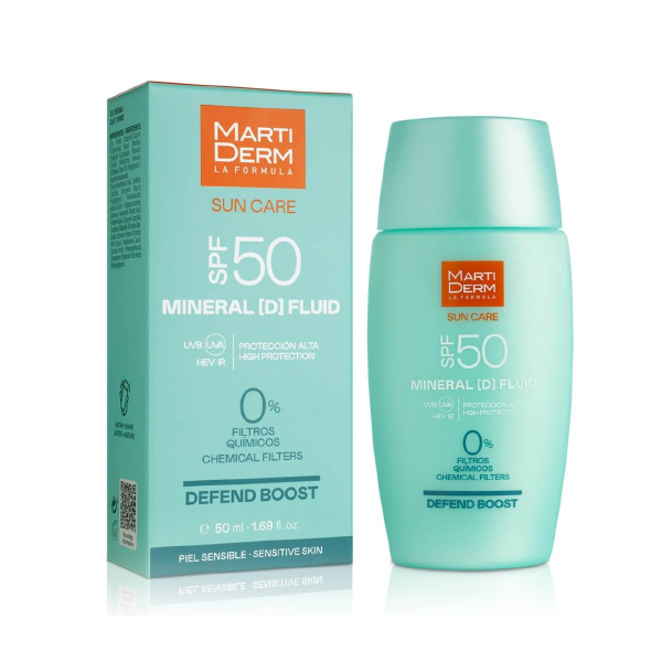 MARTIDERM SUN CARE SPF50 MINERAL FLUID 0% FILTROS QUÍMICOS (50ML)