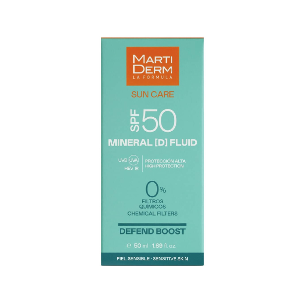 MARTIDERM SUN CARE SPF50 MINERAL FLUID 0% FILTROS QUÍMICOS (50ML)