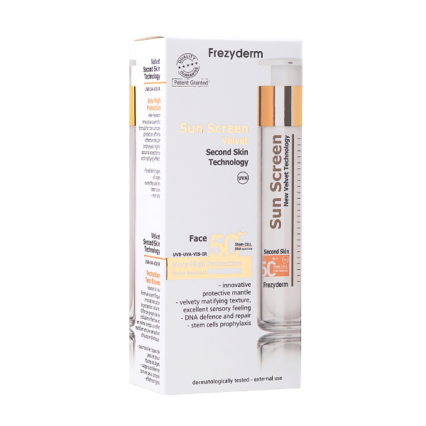 FREZYDERM SUN SCREEN VELVET FACE SPF 50 (50ml)