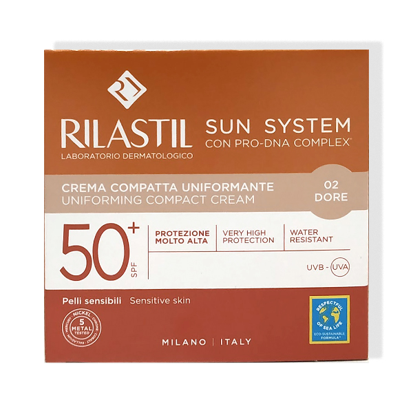 RILASTIL SUN SYSTEM CREMA COMPACTA  SPF50+ COLOR DORE (10g)