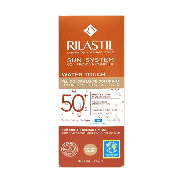 RILASTIL SUN SYSTEM WATER TOUCH FLUIDO HIDRATANTE COLOR NATURAL SPF50+ (50ML)