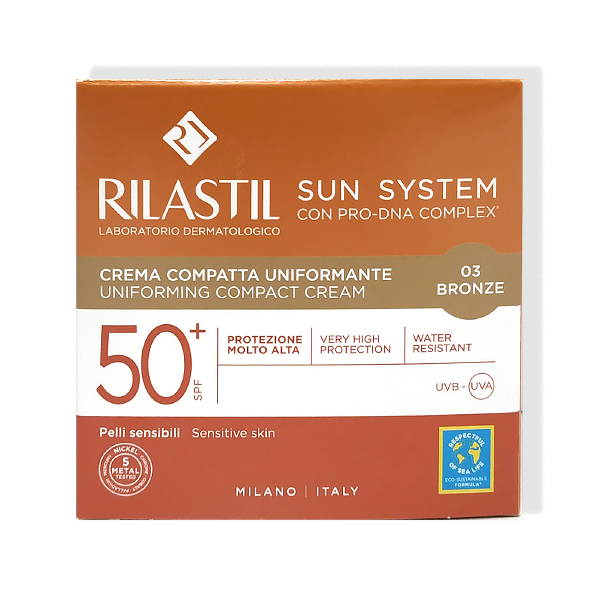 RILASTIL SUN SYTEM CREMA COLOR COMPACTA SPF50+ COLOR BRONZE  (10G)