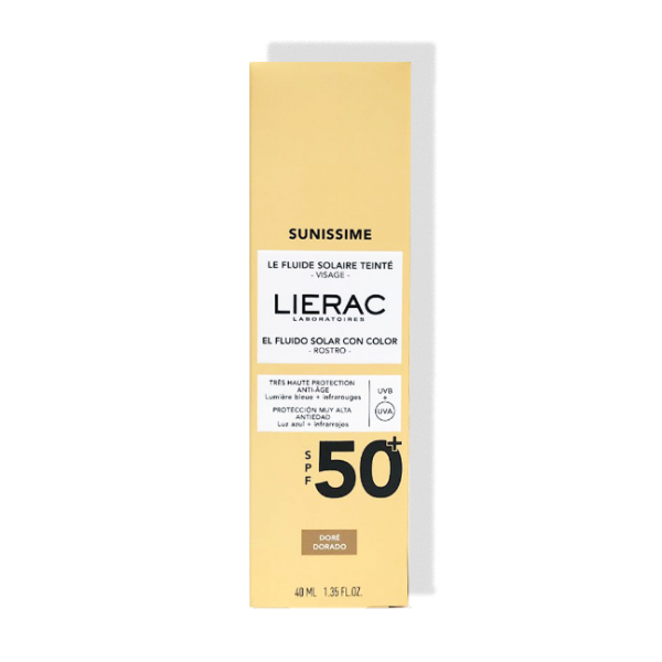 LIERAC SUNISSIME FLUIDO FACIAL COLOR DORADO SPF50 (40ML)