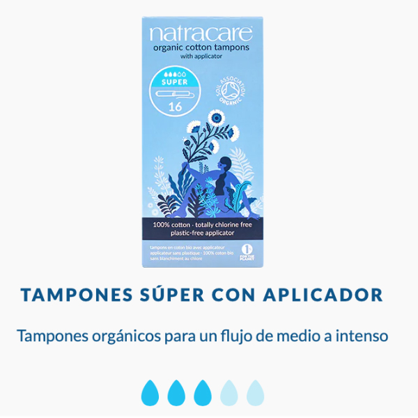 NATRACARE TAMPON NATURAL CON APLICADOR (16 UNIDADES)