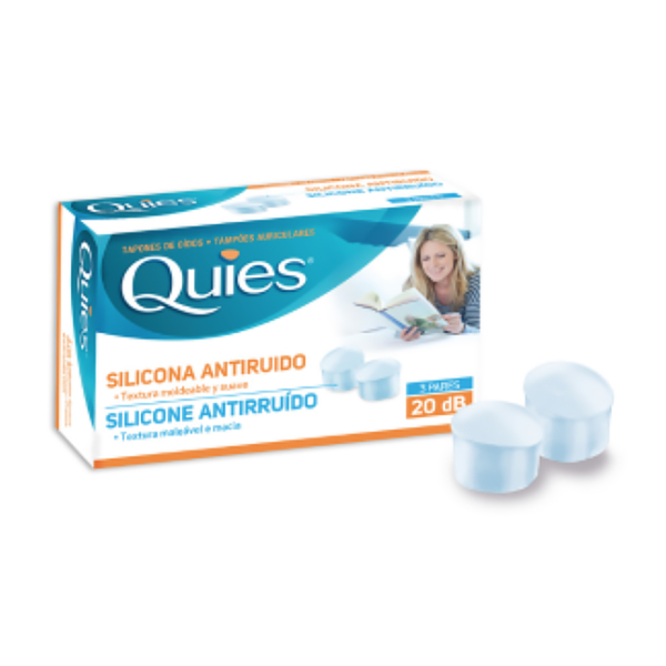 QUIES TAPONES OIDOS SILICONA ANTIRUIDO (6 UNIDADES)