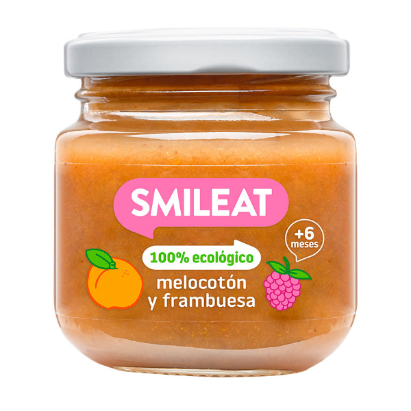SMILEAT TARRITO MELOCOTON Y FRAMBUESA ECO +6M  (130G)