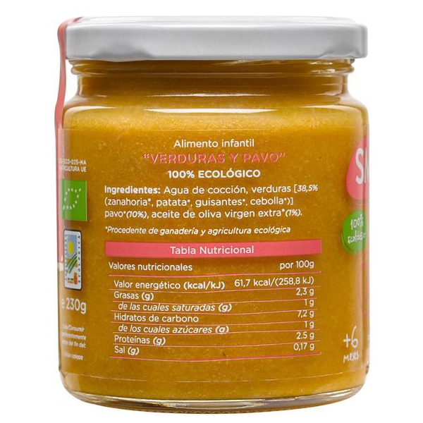 SMILEAT TARRITO PAVO CON VERDURAS ECO (230g)