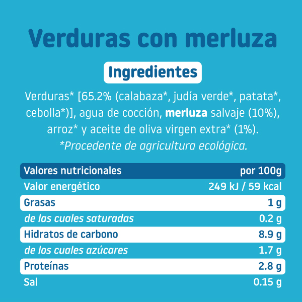 SMILEAT TARRITO VERDURAS CON MERLUZA ECO (230g)