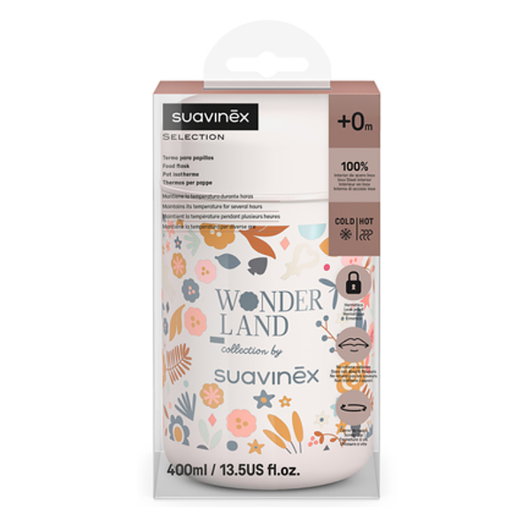 SUAVINEX TERMO WONDERLAND PARA PAPILLA ESTAMPADDO (400ML)