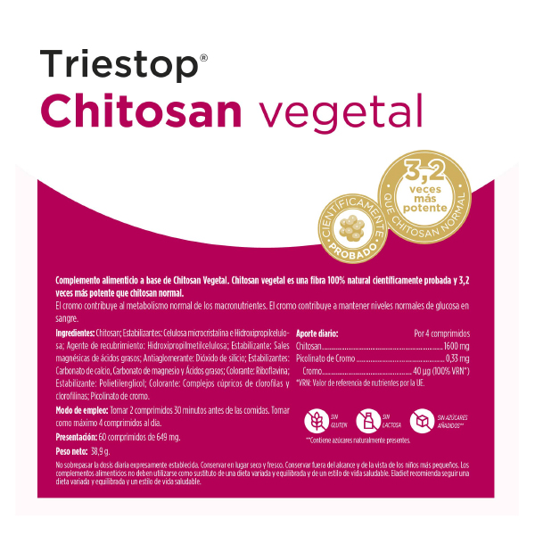 ELADIET TRIESTOP CHITOSAN VEGETAL (60 COMPRIMIDOS)