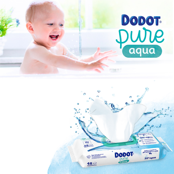 DODOT TRIO TOALLITAS AQUA PURE (3 PACKS X 48 UNIDADES) 